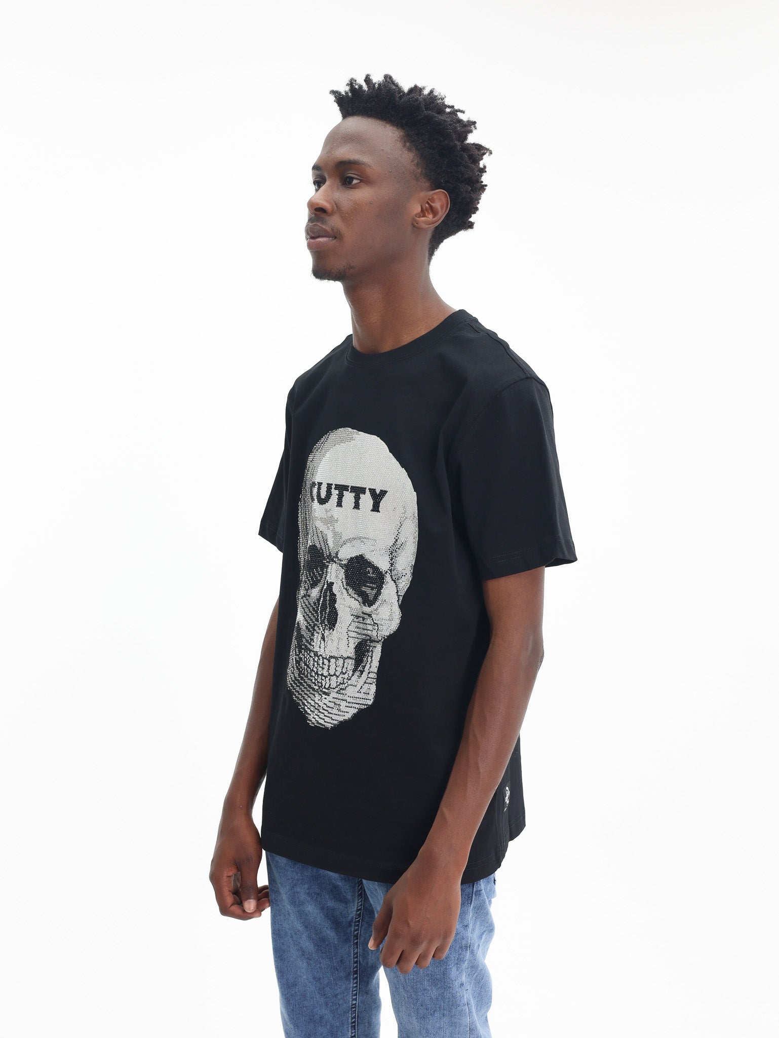 Cutty T-Shirt Skull  Logo Black